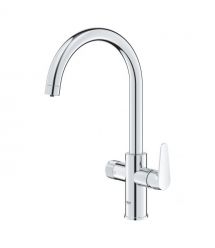 Grohe Смеситель для кухни Start Curve, дл.излива - 223мм, поворотный, 1+1фильтр, хром