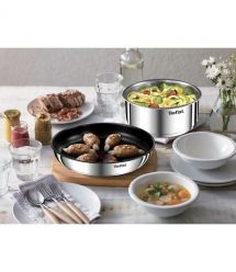 Tefal Набор посуды Ingenio Emotion, 5 пр., нержавеющая сталь, бакелит, серебристый