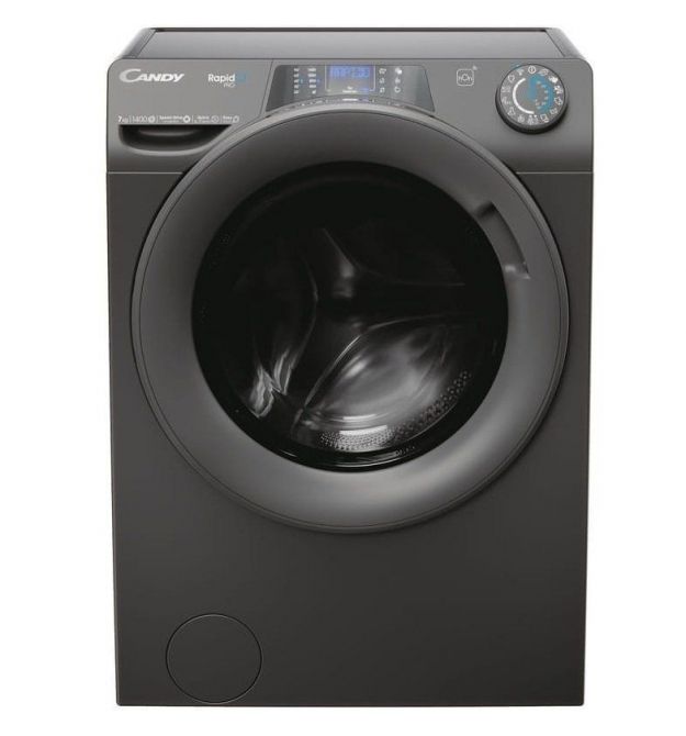 Candy Стиральная машина фронтальная, 7кг, 1400, A+++, 45см, дисплей, пар, инвертор, серебристый