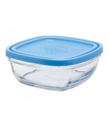 Duralex Контейнер Lys Carre квадр. с синей крышкой, 23 см, 3100 мл