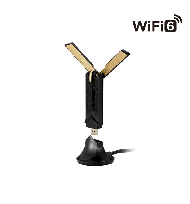 ASUS WiFi-адаптер USB-AX56 AX1800, USB, удлинитель-подставка