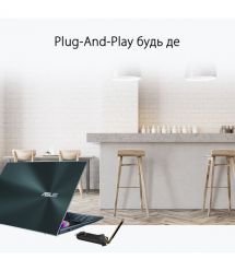 ASUS WiFi-адаптер USB-AX56 AX1800, USB, удлинитель-подставка