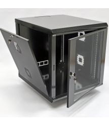 Шафа 12U, 600х700х640 мм (Ш*Г*в), акрилове скло, чорний