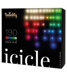Twinkly Smart LED Гирлянда Twinkly Icicle RGBW 190, Gen II, IP44, длина 5м, кабель прозрачный