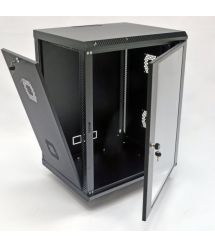 Шафа 15U, 600х600х773 мм (Ш*Г*В), акрилове скло, чорна