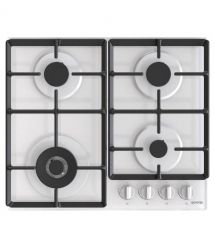 Gorenje Варочная поверхность газ на стекле, 60см, чугун, белый