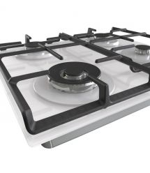 Gorenje Варочная поверхность газ на стекле, 60см, чугун, белый