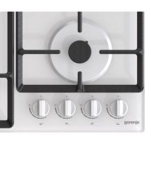 Gorenje Варочная поверхность газ на стекле, 60см, чугун, белый