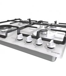 Gorenje Варочная поверхность газ на стекле, 60см, чугун, белый