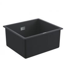 Grohe Мойка кухонная K700U, гранит, прямоуг., без крыла, 457x406x203мм, чаша - 1, врезная/под столешницу, черный гранит