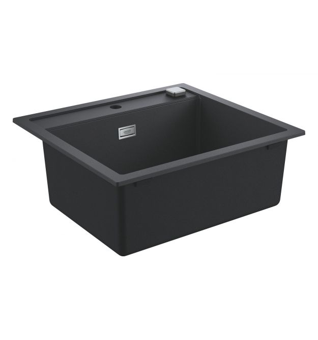 Grohe Мойка кухонная K700, гранит, прямоуг., без крыла, 560x510x200мм, чаша - 1, врезная, черный гранит