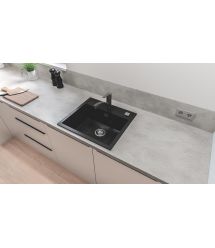 Grohe Мойка кухонная K700, гранит, прямоуг., без крыла, 560x510x200мм, чаша - 1, врезная, черный гранит