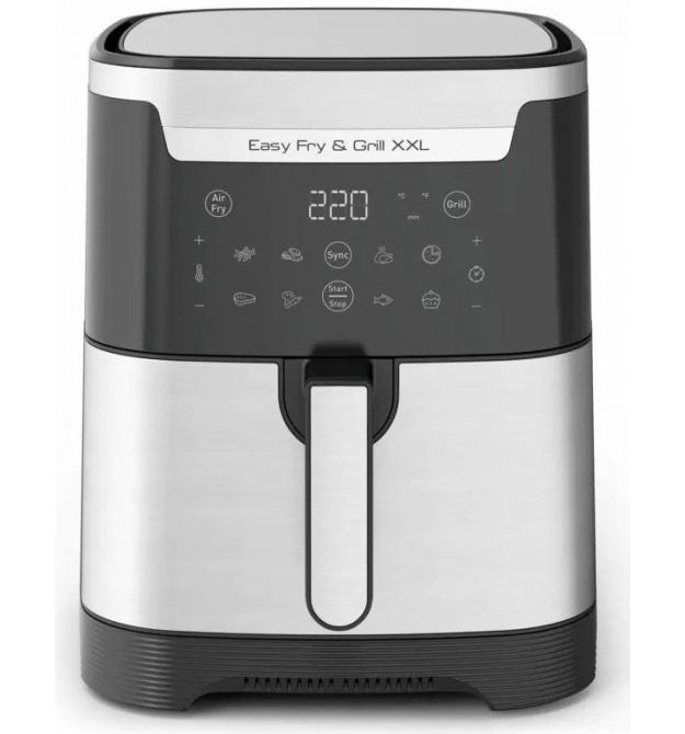 Tefal Мультипечь EasyFry&Grill XXL, 1830Вт, чаша-6.5л, сенсорное управл., 8 програм, пластик, серо-черный