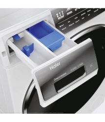 Haier Стиральная машина фронтальная, 9кг, 1400, A+++, 52см, дисплей, пар, инвертор, люк черный, белый