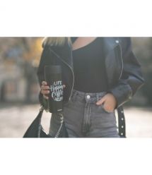 ARDESTO Термочашка Coffee Time 450 мл, нержавеющая сталь, черный