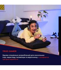 Trust Напольное кресло GXT 718 RAYZEE, ПУ шкіра, до 125кг, Черный