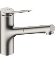 Hansgrohe Набор для кухни, гранитная мойка S520-F345 + смес. Zesis M33, серый камень-сталь