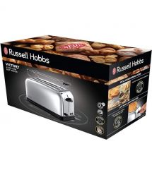 Russell Hobbs Тостер Chester, 1600Вт, металл, длинные слоты на 4 тоста, серебристый