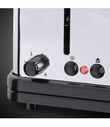 Russell Hobbs Тостер Chester, 1000Вт, металл, длинные слоты, серебристый