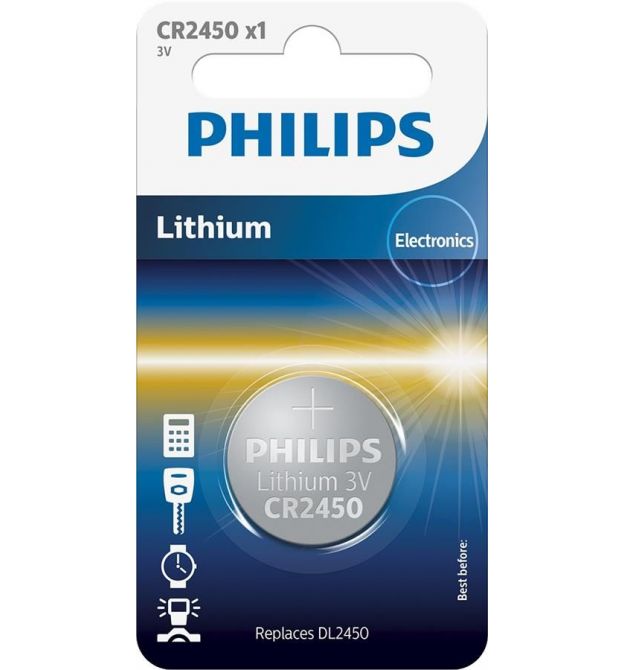 Philips Батарейка литиевая CR2450 блистер, 1 шт