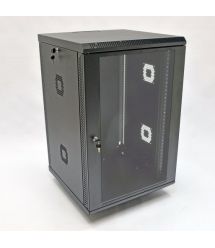 Шкаф 19", 18U, 600х600х907мм (Ш*Г*В), акриловое стекло, черный
