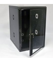 Шкаф 19", 18U, 600х800х907мм (Ш*Г*В), акриловое стекло, черный