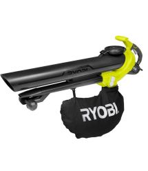 Ryobi Воздуходув-пылесос RBV3000CESV, мульчирование, 3кВт, 16 куб.м/мин, 375 км/ч, эргономичные ремни Vertebrae
