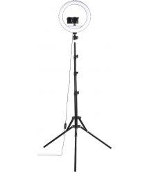 HAMA Штатив со светодиодным кольцом SpotLight Steady 120 V2 BT Black