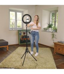 HAMA Штатив со светодиодным кольцом SpotLight Steady 120 V2 BT Black