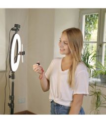 HAMA Штатив со светодиодным кольцом SpotLight Steady 120 V2 BT Black