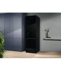 Electrolux Холодильник с нижн. мороз., холод.отд.-244л, мороз.отд.-94л, А+, NF, инв., диспл внутр., зона св-ти, черный+стекло