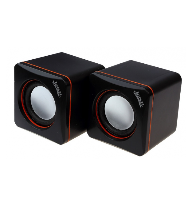 Колонки 2.0 JEDEL JD-CK4 USB + 3.5mm, 2x3W, 90Hz- 20KHz, з регулятором гучності, Black, BOX, Q80