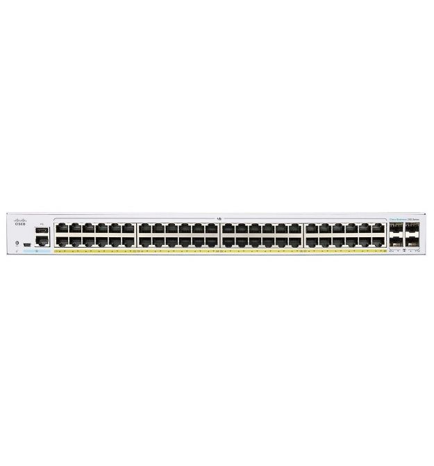 Cisco Коммутатор CBS250 Smart 48-port GE, PoE, 4x1G SFP
