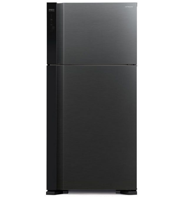 Hitachi Холодильник с верхн. мороз., 184x86х74, холод.отд.-405л, мороз.отд.-145л, 2дв., А++, NF, инв., зона нулевая, черный