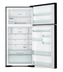 Hitachi Холодильник с верхн. мороз., 184x86х74, холод.отд.-405л, мороз.отд.-145л, 2дв., А++, NF, инв., зона нулевая, черный