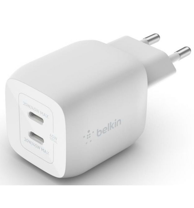 Belkin Сетевое ЗУ Home Charger 45W GAN PD PPS Dual USB-С