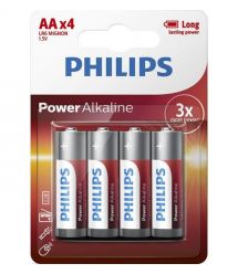 Philips Батарейка Power Alkaline AA щелочная блистер, 4 шт