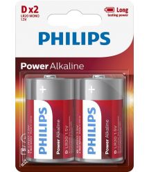 Philips Батарейка Power Alkaline щелочная DLR20) блистер, 2 шт