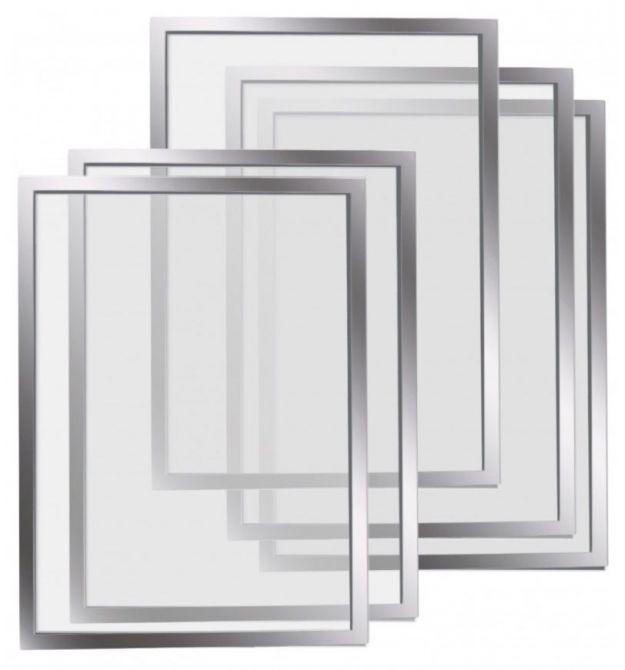 Magnetoplan Рамки магнитные A4 серебристые Magnetofix Frame Silver Set UA