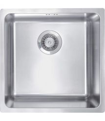 Deante Мойка кухонная Egeria, нерж.сталь, квадрат, без крыла, 440х440х200мм, чаша - 1, встраиваемая+накладная, нерж