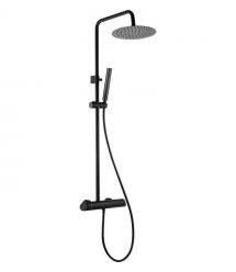 Deante Душевая система Arnika со смесителем для душа, душ - 1 функц., крепл. - на стойке, черный