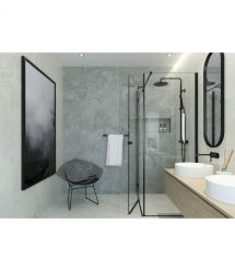 Deante Душевая система Arnika со смесителем для душа, душ - 1 функц., крепл. - на стойке, черный