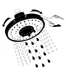 Deante Душевая система Corio без смесителя, душ - 3 функц., крепл. - на стойке, хром + серый