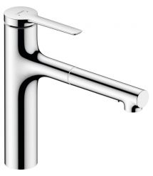 Hansgrohe Смеситель для кухни Zesis M33, дл.излива - 231мм, вытяжной, 1 рычаг, KM160, хром