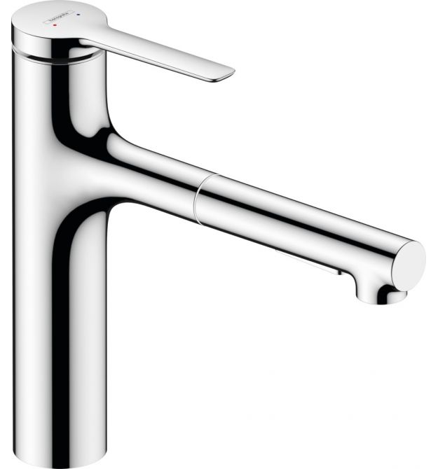 Hansgrohe Смеситель для кухни Zesis M33, дл.излива - 231мм, вытяжной, 1 рычаг, KM160, хром