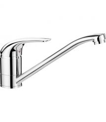 Deante Смеситель для кухни Low pressure, дл.излива - 214мм, поворотный, 1 рычаг, 3-е подкл., хром