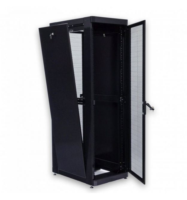 Шкаф 19" 42U, 610х865 мм (Ш*Г), черный, перфорированные двери (66%)