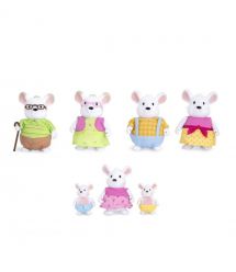 Li`l Woodzeez Набор фигурок - Большая Семья Мышей 7ед.