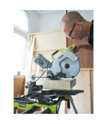 Ryobi Пила торцовочная EMS254L с протяжкой 2000Вт, 254 мм, 4500 об/мин, лазер