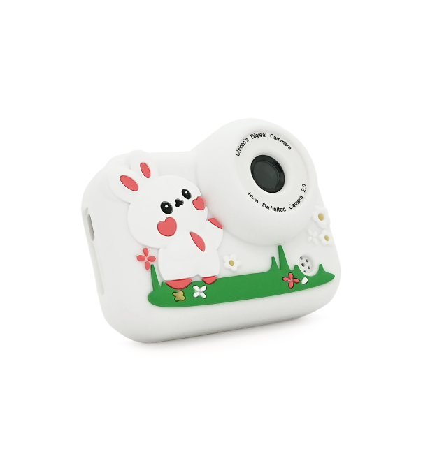 Дитячий фотоапарат M03 Білий Кролик, 2 камери, екран IPS 2-дюйми, Type-C, White, BOX